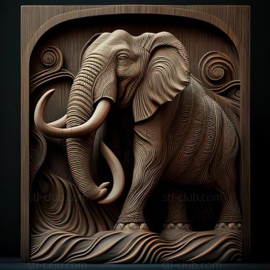 3D model st Lena Mammoth famous animal (STL)